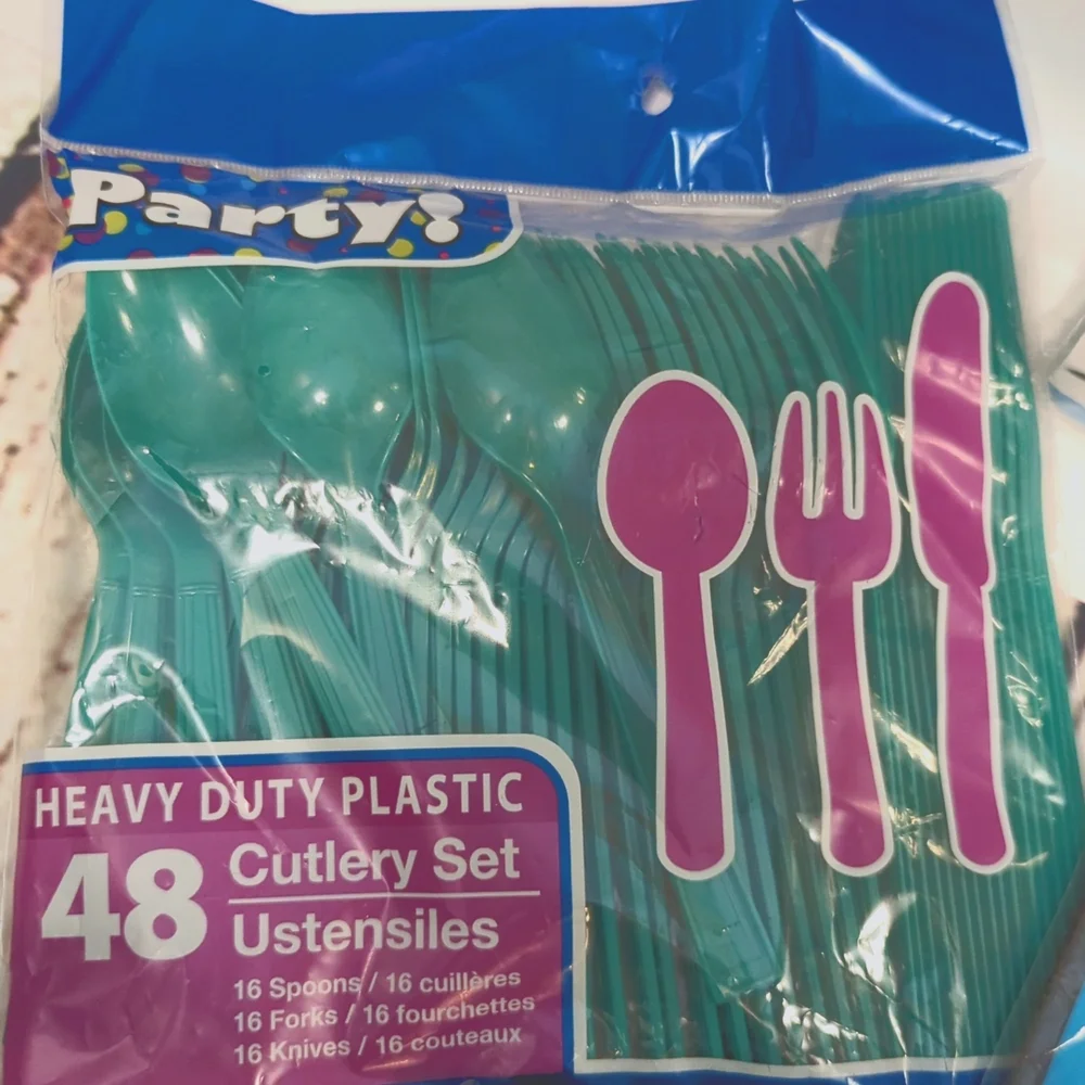 Game On Themed Deluxe Party Kit with Napkins (3 packs) and Plastic Cutlery NWT